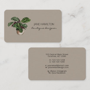 Zakelijke kaart van Boutique Plant Service Visitekaartje