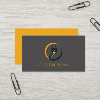 Zakelijke kaart van elektriciensbedrijf visitekaartje