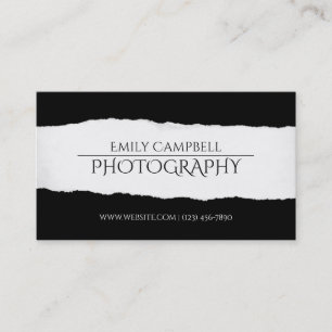 Zakelijke kaart van professionele fotograaf visitekaartje