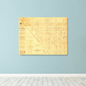 Zakelijke kaart van San Francisco Canvas Afdruk (Insitu (Houten vloer))