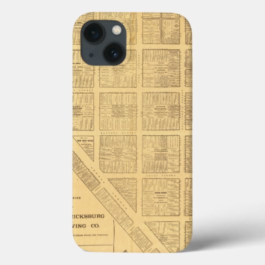 Zakelijke kaart van San Francisco Case-Mate iPhone Case (Achterkant)