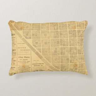 Zakelijke kaart van San Francisco Decoratief Kussen