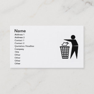 Zakelijke kaart van Tidy Man Visitekaartje