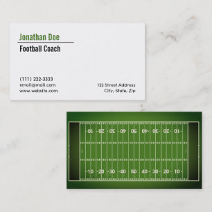 Zakelijke kaart voetbalcoach visitekaartje