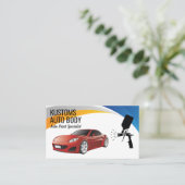 Zakelijke kaart voor autolakservices visitekaartje (Staand voorkant)