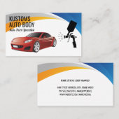 Zakelijke kaart voor autolakservices visitekaartje (Voorkant / Achterkant)