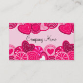 Zakelijke kaart voor bakkerij met hartvormige loll visitekaartje (Voorkant)
