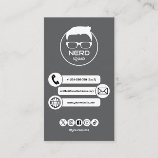 Zakelijke kaart voor computer nerds visitekaartje