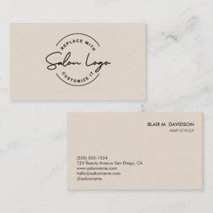 Zakelijke kaart voor een salon Minimalistisch scho Visitekaartje