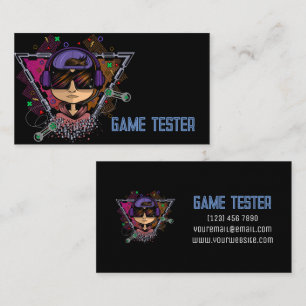 Zakelijke kaart voor game tester visitekaartje