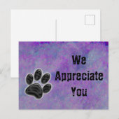 Zakelijke kaart voor honden met de tekst 'Klantwaa (Voorkant / Achterkant)