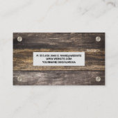 Zakelijke kaart voor hout- en metaalschroevedraaie visitekaartje (Achterkant)