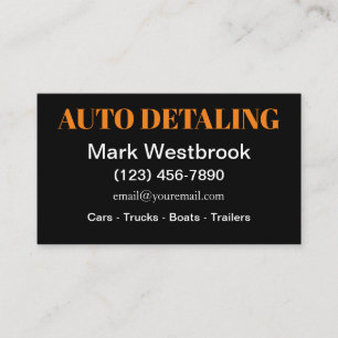 Zakelijke kaart voor moderne autodeetailingservice visitekaartje