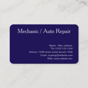 \Zakelijke kaart voor monteur / auto reparatiebedr Visitekaartje