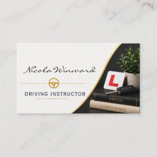 Zakelijke kaart voor rijinstructeur visitekaartje