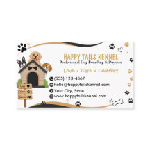 Zakelijke kaart voor speelse hondenkennel | Honden