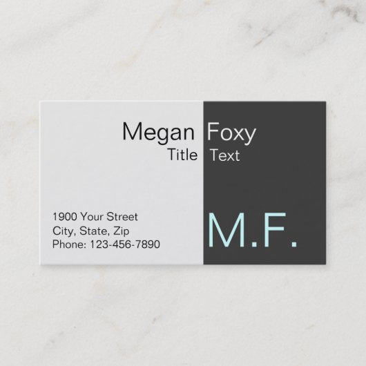 Zakelijke kaart voor talent visitekaartje (Voorkant)