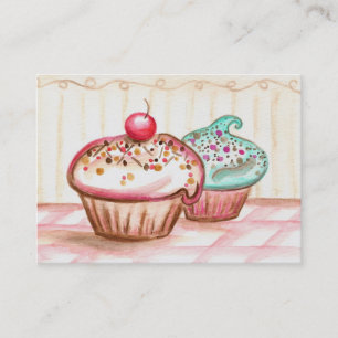 Zakelijke Kaarten Cupcake Bakkerij Visitekaartje