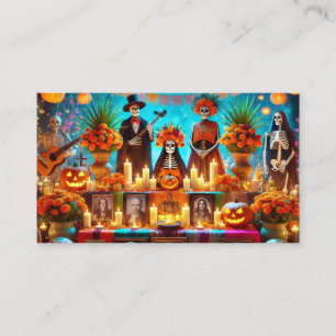Zakelijke kaarten halloweenfeest  visitekaartje