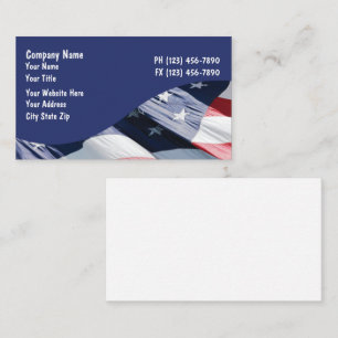 Zakelijke Kaarten met Amerikaanse Vlag Visitekaartje