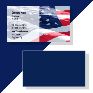 Zakelijke Kaarten met Amerikaanse Vlag Visitekaartje