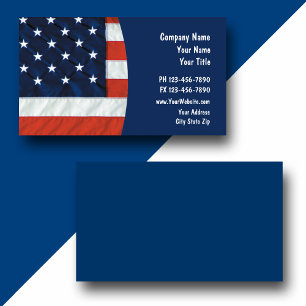 Zakelijke kaarten met Amerikaanse vlag Visitekaartje