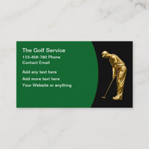 Zakelijke Kaarten met Klasse Golf Thema Visitekaartje