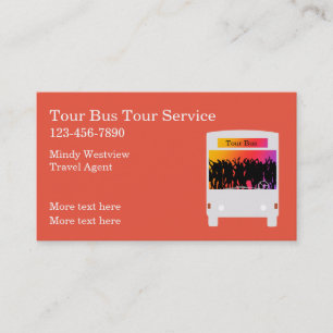 Zakelijke Kaarten met Thema Bus voor Reizen in Opv Visitekaartje