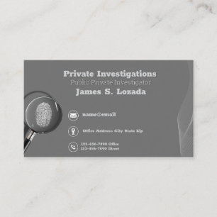 zakelijke kaarten privédetective Detective Visitekaartje