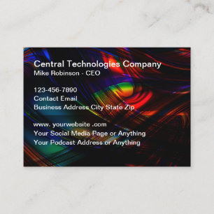 Zakelijke Kaarten Technologie Thema Cool Design Visitekaartje