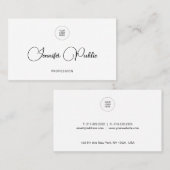 Zakelijke Kaarten Typografie Modern Minimalistisch Visitekaartje (Voorkant / Achterkant)