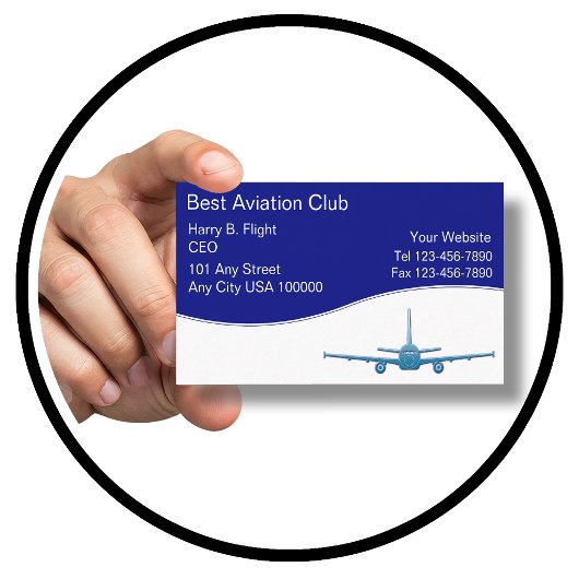 Zakelijke Kaarten van de Luchtvaartclub Visitekaartje