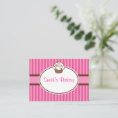 Zakelijke Kaarten voor Aangepaste Cupcakes Visitekaartje (Staand voorkant)