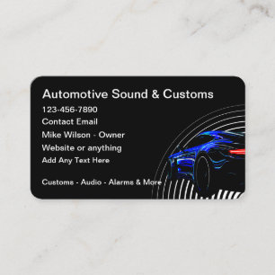 Zakelijke Kaarten voor Automotive Audio en Maatwer Visitekaartje