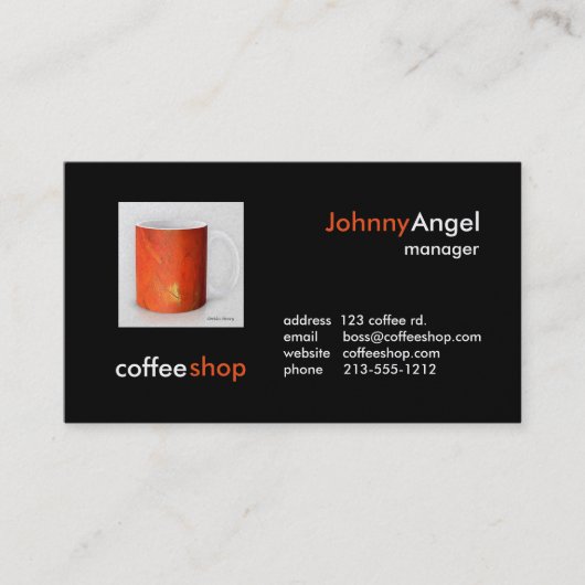 Zakelijke Kaarten voor Coffeeshops Visitekaartje (Voorkant)