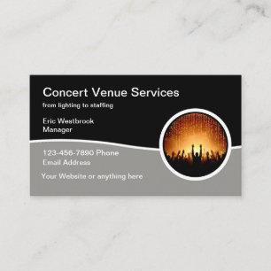 Zakelijke Kaarten voor Concertlocatie Diensten Visitekaartje