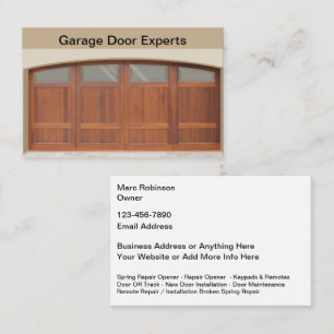 Zakelijke Kaarten voor Garage Deur Reparatie en On Visitekaartje