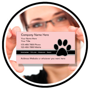 Zakelijke Kaarten voor Huisdierenservice Visitekaartje