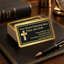 Zakelijke Kaarten voor Kerk Pastors Klassevol Goud