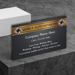 Zakelijke Kaarten voor Mobiele Auto Detailing Visitekaartje