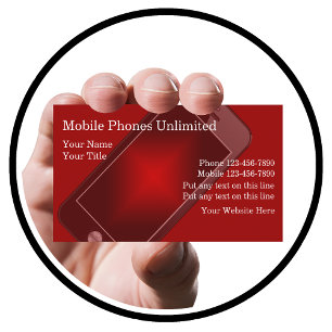 Zakelijke Kaarten voor Mobiele Telefoons Visitekaartje