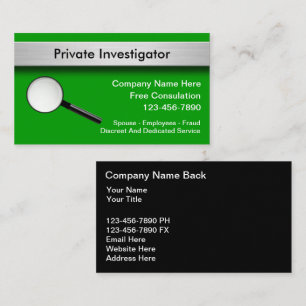 Zakelijke Kaarten voor Privé-detectives Visitekaartje