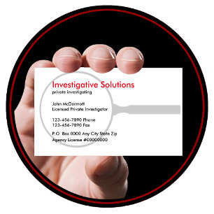 Zakelijke Kaarten voor Privé-detectives Visitekaartje