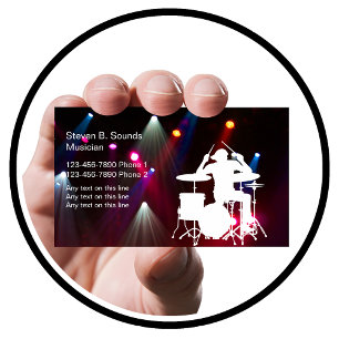 Zakelijke Kaarten voor Rockmuziekband Visitekaartje