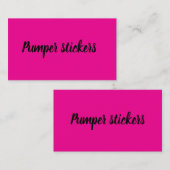Zakelijke kaartjes pumper stickers  (Voorkant / Achterkant)