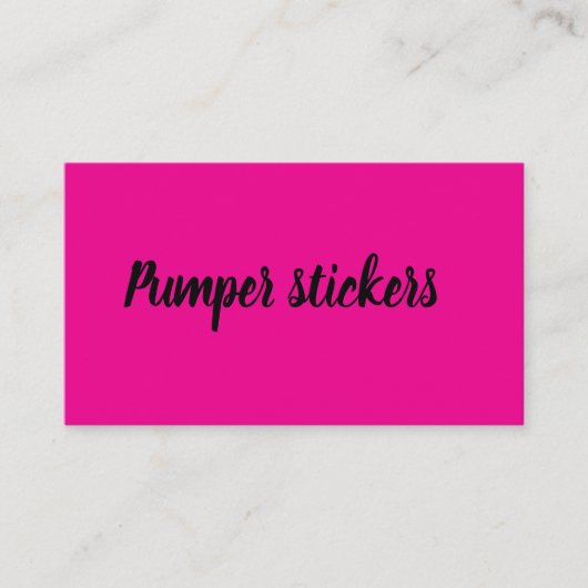 Zakelijke kaartjes pumper stickers  (Voorkant)