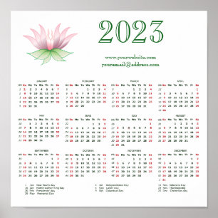 Zakelijke kalender 2023 poster