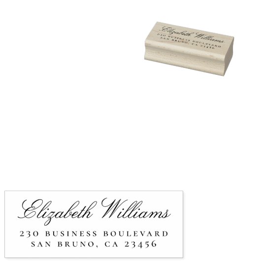 Zakelijke Kantoor | Aangepaste naam Retouradres Rubberstempel (Gestempeld)