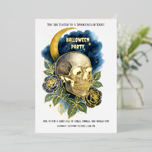 Zakelijke Kantoor Community Halloween Creepy Party Folie Uitnodiging (Staand Voorkant)