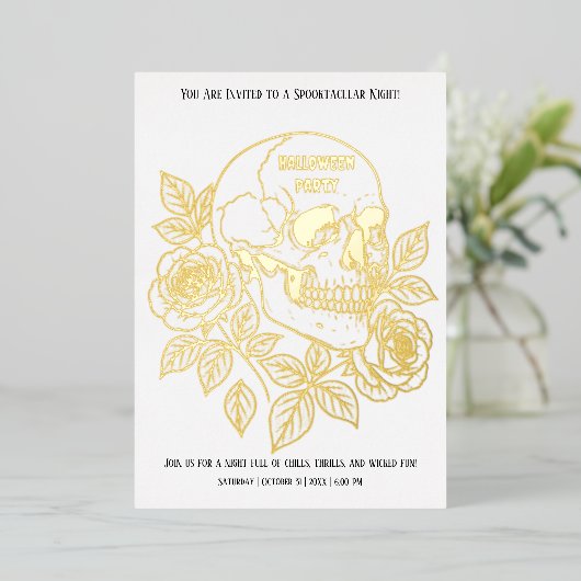 Zakelijke Kantoor Community Halloween Creepy Party Folie Uitnodiging (Staand Voorkant)